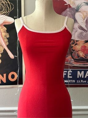 Y2K vintage Love Ari fitted body con red mini dress spaghetti strap size S
